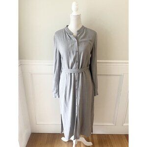 Hobbs London Womens Wool-Blend Belted Shirtdress 6 Taupe
